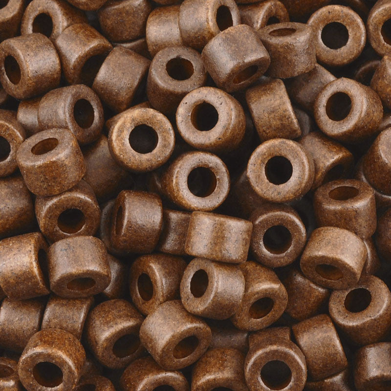 Ceramic Beads-4x6mm Tube-Chocolate