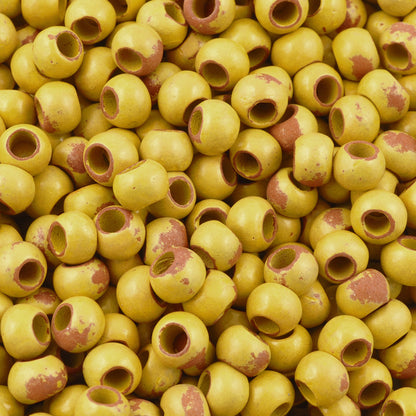 Ceramic Beads-5mm Round-Straw-Quantity 20