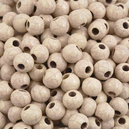 Ceramic Beads-9mm Round-Antique Dust-Quantity 2