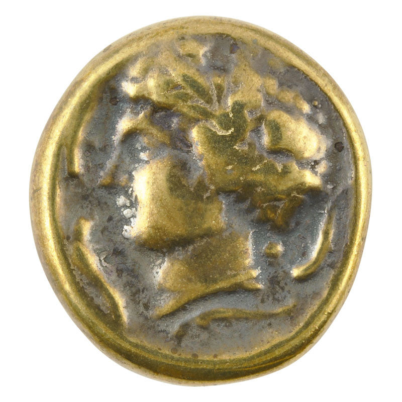 Ceramic Cabochon-34mm Cameo-Antique Bronze