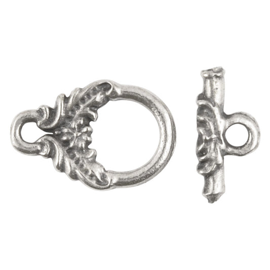 Clasp-Casting-12mm Ornate Toggle-Antique Silver