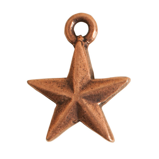 Nunn Design-Pewter-11x14mm Mini Star Charm-Antique Copper