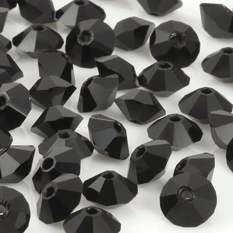 Crystal-5mm Swarovski Roundelle Spacer-5305-Jet