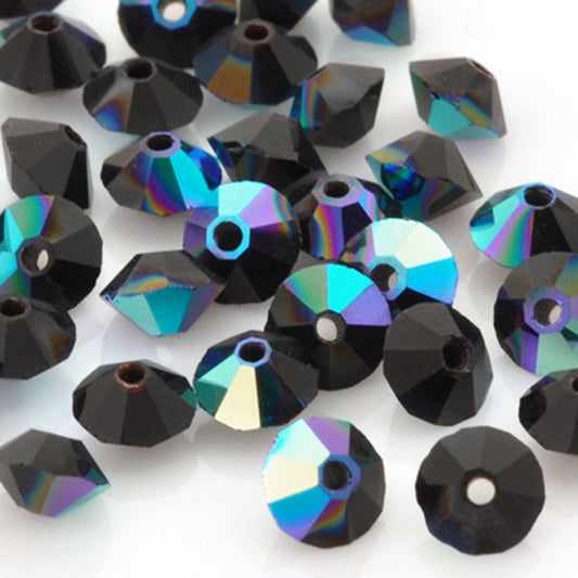 Crystal Beads-5mm Preciosa Roundelle Spacer-Jet AB