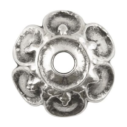 Findings-15mm Scalloped Bead Cap-Antique Silver-Quantity 1