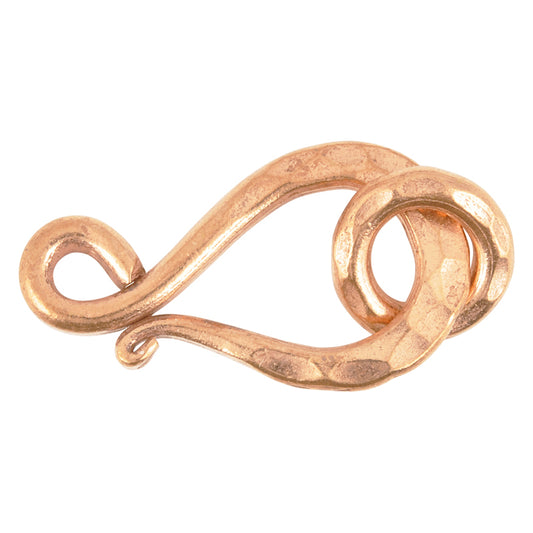 Findings-26mm Hammered J-Hook Clasp-Hilltribe Copper