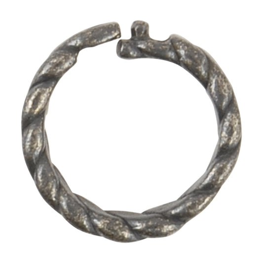 Findings-6mm Twisted Round Locking Jump Rings-13 Gauge-Gunmetal