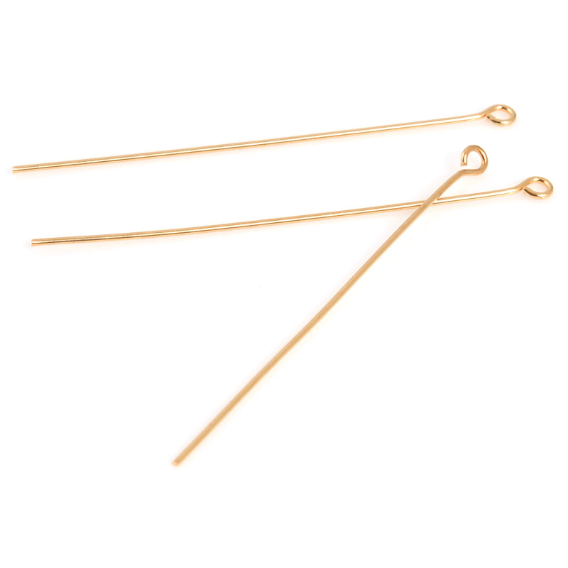 Findings-Two Inch Eye Pin-Gold-Quantity 25