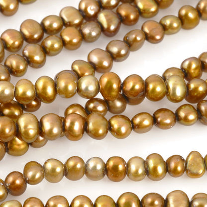 Freshwater Pearl-4mm Freshwater-Bronze Gold