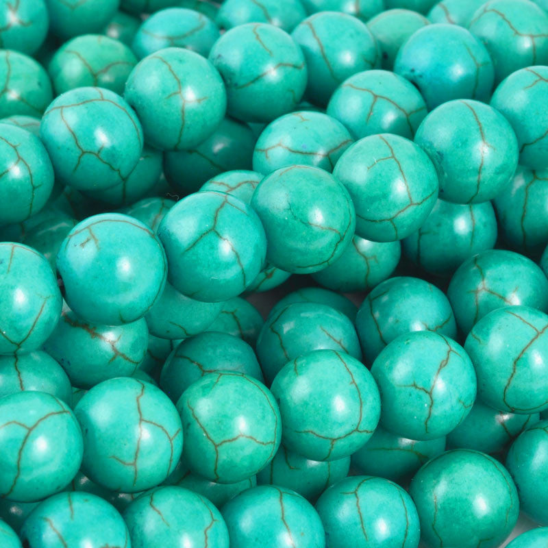6mm Pretty Pink Howlite Stone Beads, Howlite Turquoise Beads for