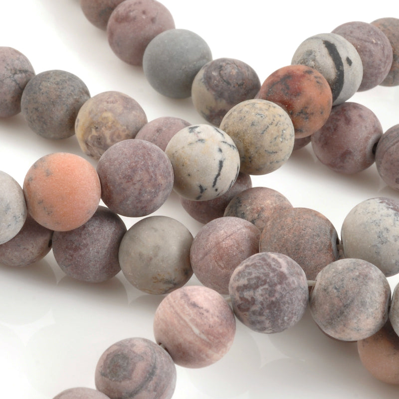 Natural Gemstone Beads Strands, Mixed Stone, Round, 8mm, Hole: 0.8