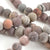 Gemstone-8mm Round-Matte Pink Flower Jasper-15 Inch Strand-Quantity 1