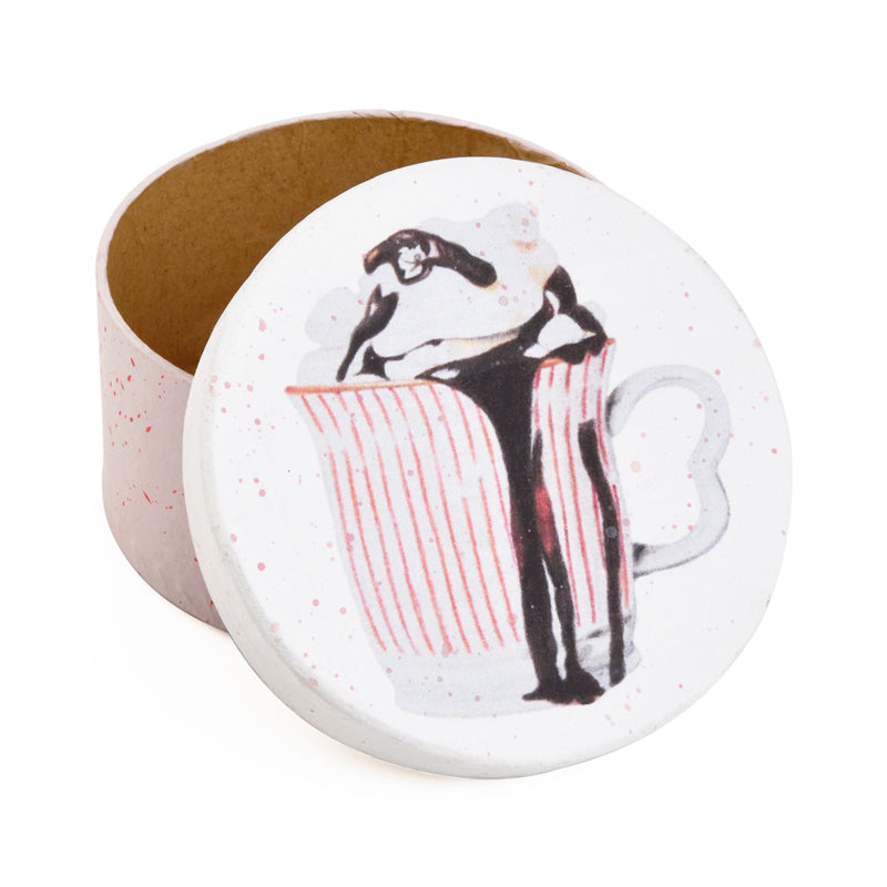 Gift Boxes-Christmas Hot Chocolate-Paper Mache-Round-X-Small-Quantity 1