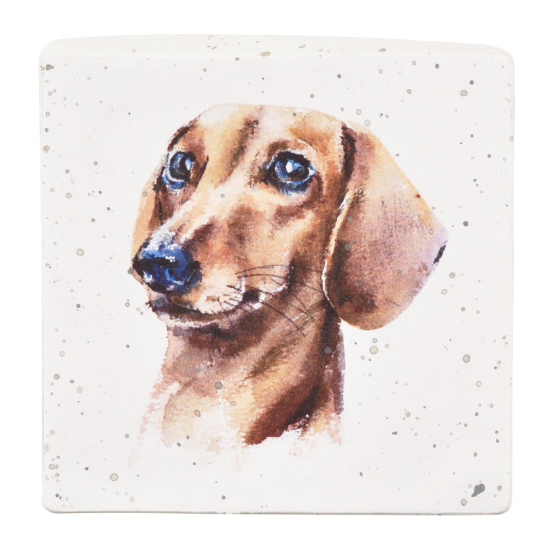 Gift Boxes-Dachshund Portrait-Paper Mache-Square-X-Small-Quantity 1