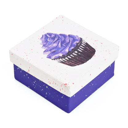 Gift Boxes-Delicious Blueberry Cream Chocolate Cake-Paper Mache-Square-X-Small-Quantity 1