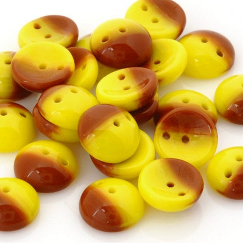 Glass-4x8mm Piggy Bead-Tequila Sunrise-Czech-Quantity 24