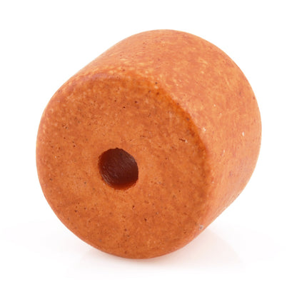 Ceramic Beads-10x13mm Round Tube-Tangerine