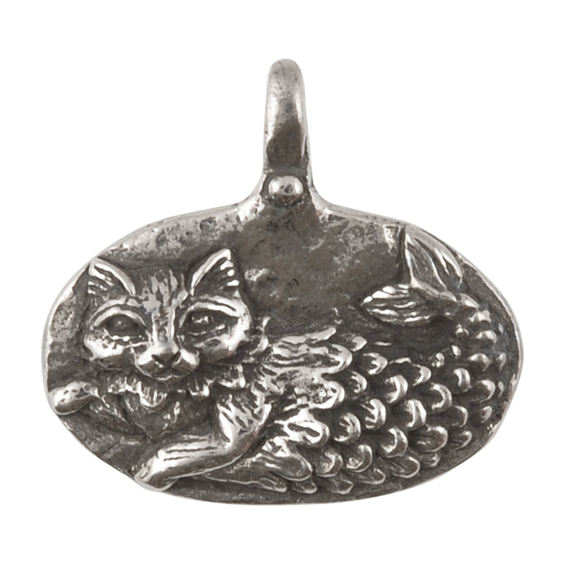 Green Girl Studios-22x26xmm Pewter Pendant-Catfish-Antique Pewter-Quantity 1