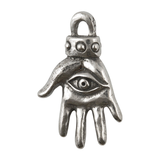 Green Girl Studios-38x20mm Hamsa Hand-Antique Pewter-Quantity 1