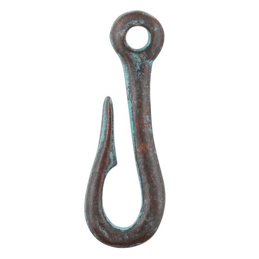 Jewelry Findings-9x25mm Hook-Green Patina