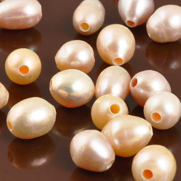 Natural Beige Color Pearl Beads, Grade A, Cultured Freshwater Pearls, Sold by 15 Inch Strand, Size 9~13x9~10x6.5~10mm