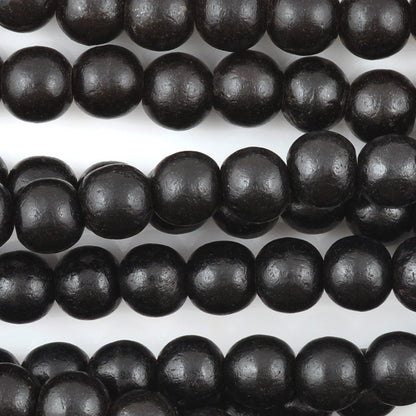 Natural Beads-8mm Round Mala-Black-108 Beads-Quantity 1 Strand