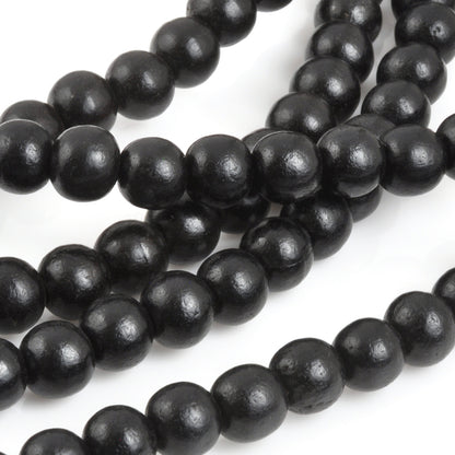 Natural Beads-8mm Round Mala-Black-108 Beads-Quantity 1 Strand