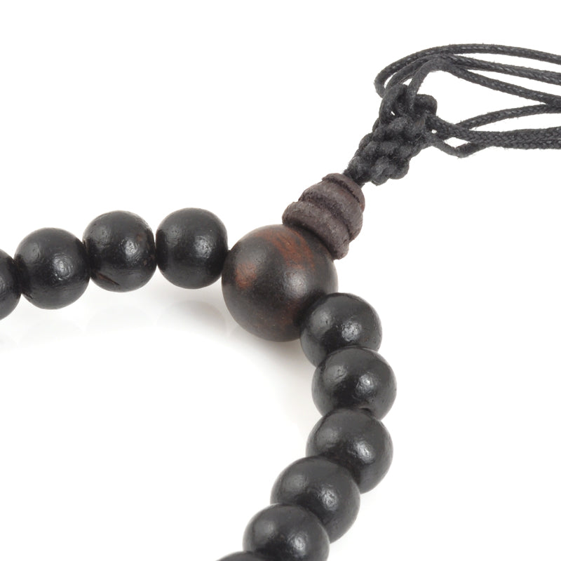 Natural Beads-8mm Round Mala-Black-108 Beads-Quantity 1 Strand