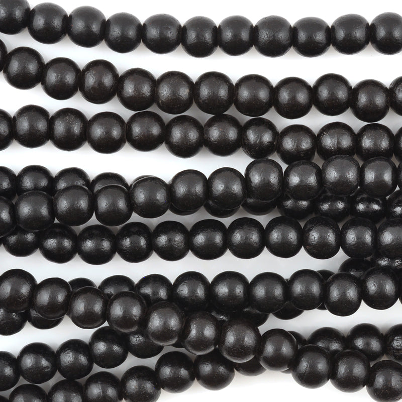 Mala Prayer Black Grey Hematite Strand Ball Bead Stretch Bracelet 8MM 