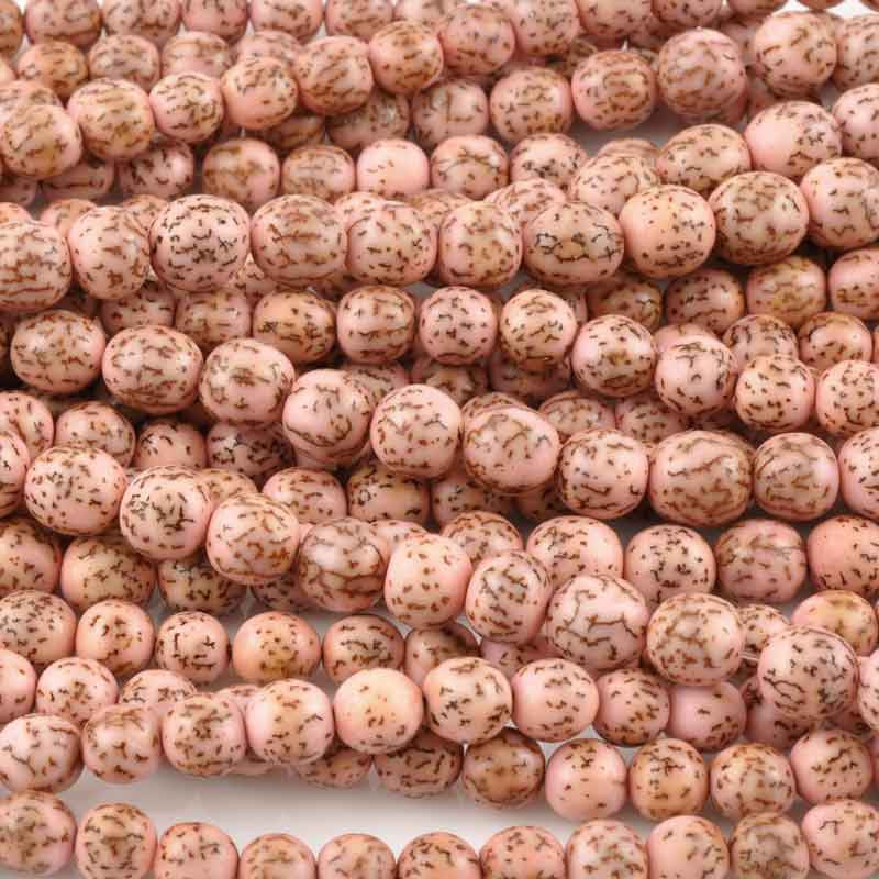 Natural Beads-8mm Round-Salwag-Baby Pink Pucalet