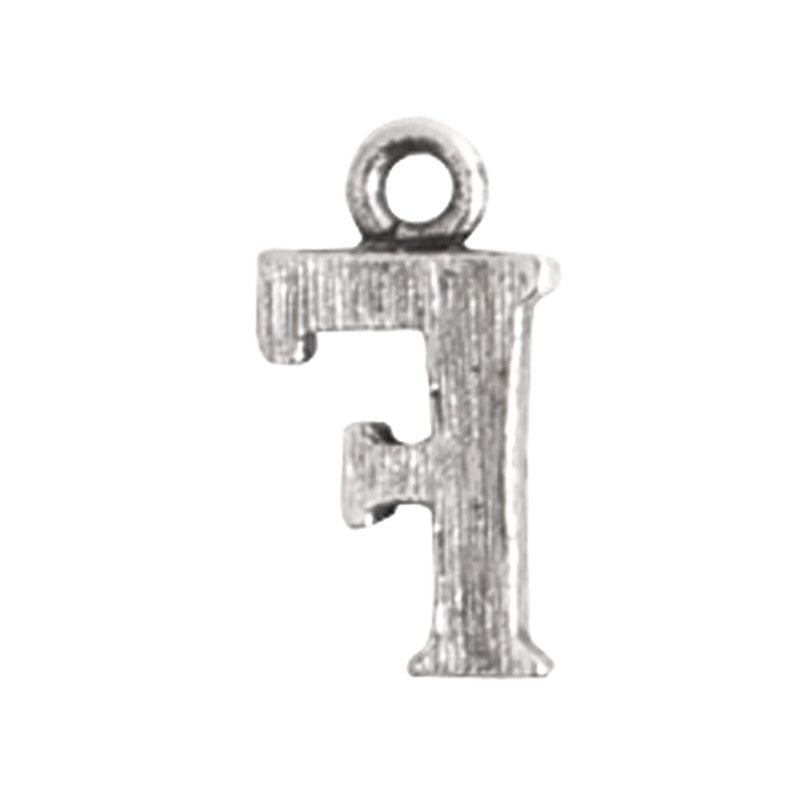 Nunn Design-Pewter-10mm Charm Initial F