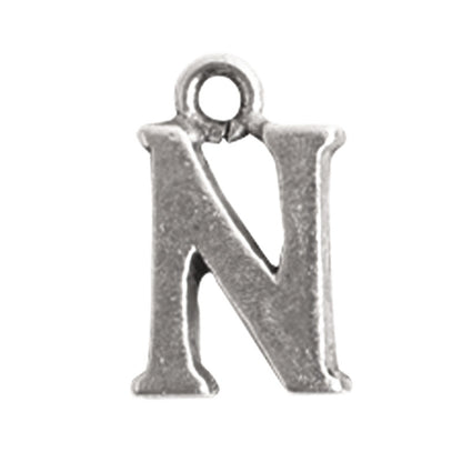 Nunn Design-Pewter-10mm Charm Initial N