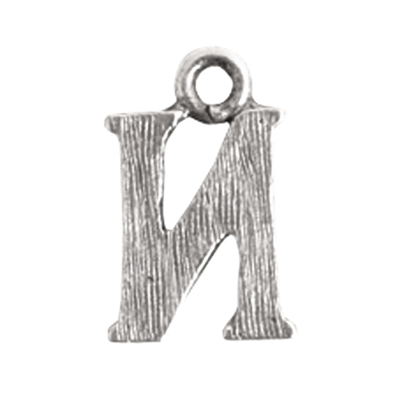 Nunn Design-Pewter-10mm Charm Initial N