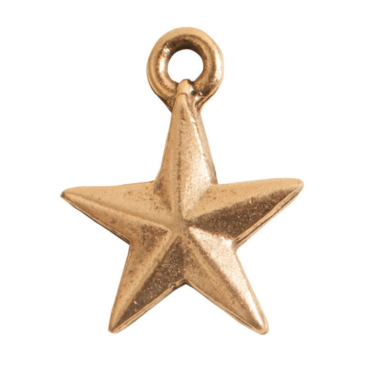 Nunn Design-Pewter-11x14mm Mini Star Charm-Antique Gold-Quantity 1