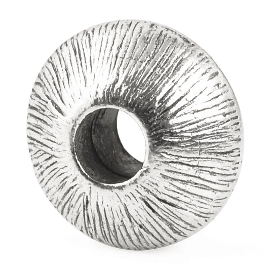 Pewter-7x15mm Etched Saucer Bead