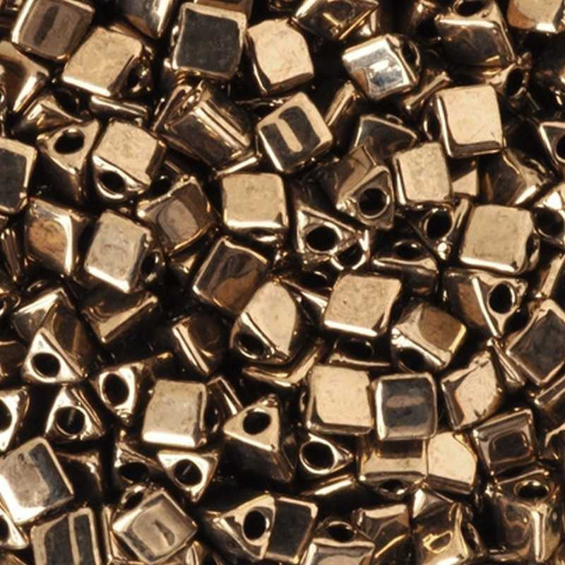 Seed Beads-10/0 Sharp Triangle-457 Metallic Dark Bronze-Miyuki-7 Grams