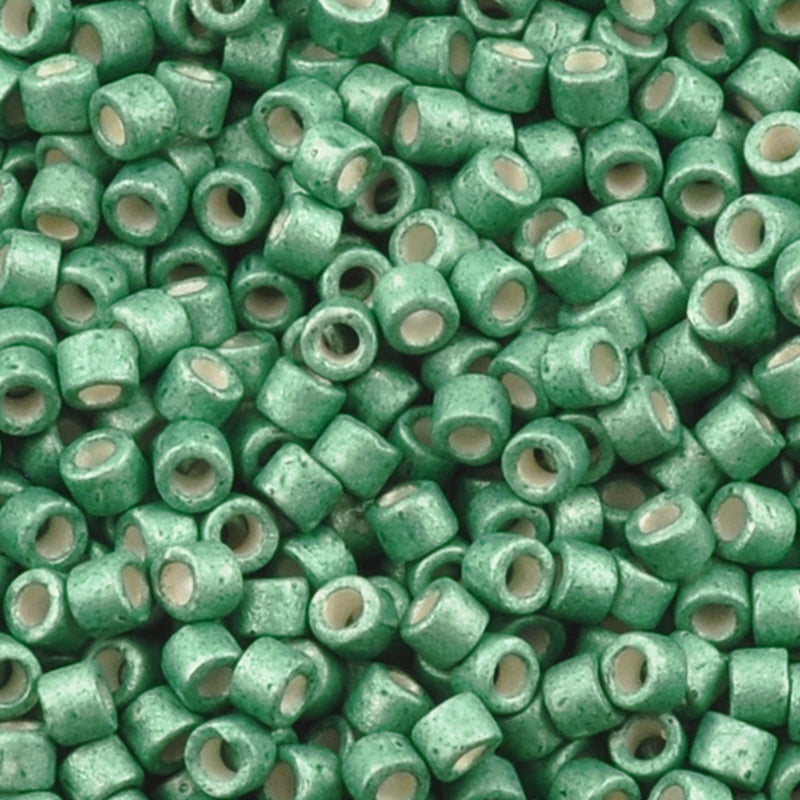 Seed Beads-11/0 Delica-1171 Matte Dark Mint-Miyuki-7 Grams