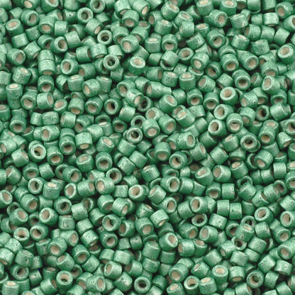 Seed Beads-11/0 Delica-1171 Matte Dark Mint-Miyuki-7 Grams