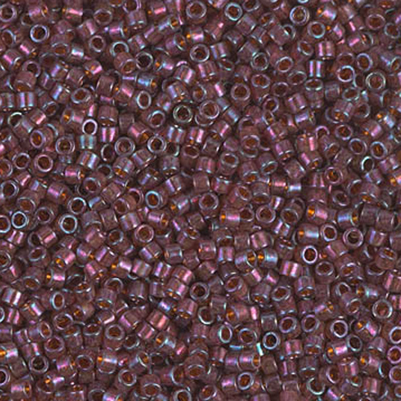 Seed Beads-11/0 Delica-129 Transparent Rainbow Pink Luster-Miyuki