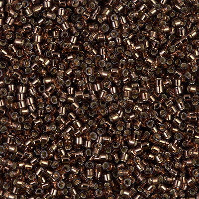 Seed Beads-11/0 Delica-150 Silver Lined Root Beer-Miyuki