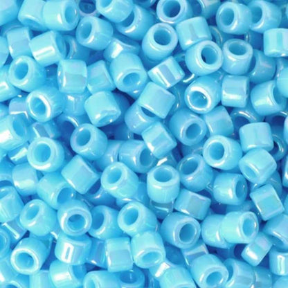 Seed Beads-11/0 Delica-164 Opaque Rainbow Sky Blue-Miyuki-7 Grams