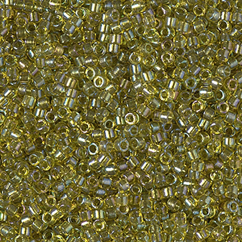 Seed Beads-11/0 Delica-2377 Inside Dyed Lime-Miyuki