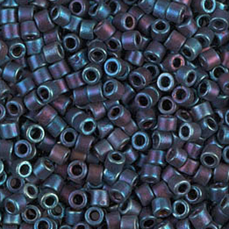 Seed Beads-11/0 Delica-325 Matte Metallic Blue Iris-Miyuki