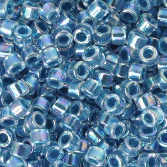 Seed Beads-11/0 Delica-58 Transparent Rainbow Slate Blue-Miyuki-7 Grams