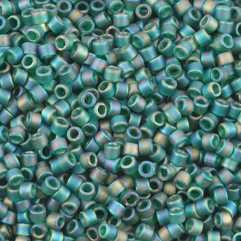 Miyuki Delica 11/0 DB0163 - Opaque Green AB, Miyuki Delica Beads,5 Gr Pack