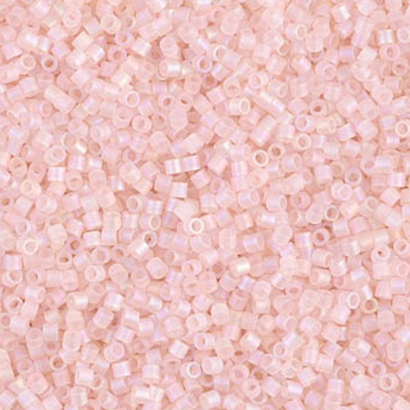 Seed Beads-11/0 Delica-868 Matte Transparent Pink Mist AB