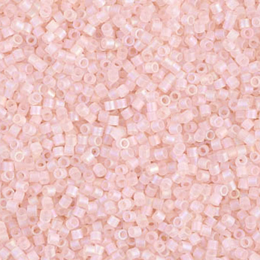 Seed Beads-11/0 Delica-868 Matte Transparent Pink Mist AB