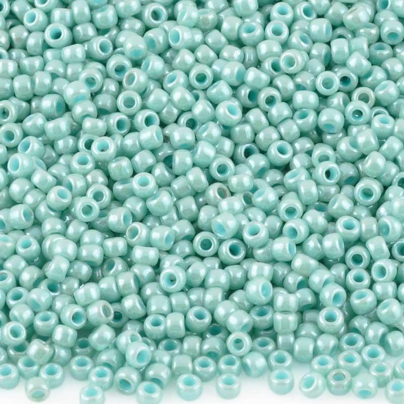 Seed Beads-11/0 Round-1611 Opaque Lustered Lagoon-Toho