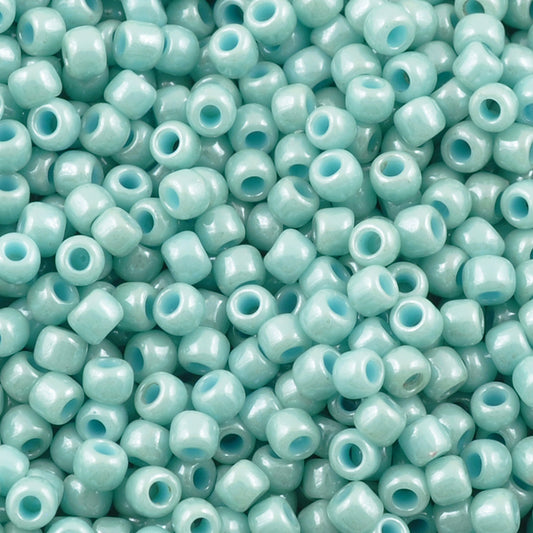 Seed Beads-11/0 Round-1611 Opaque Lustered Lagoon-Toho-16 Grams