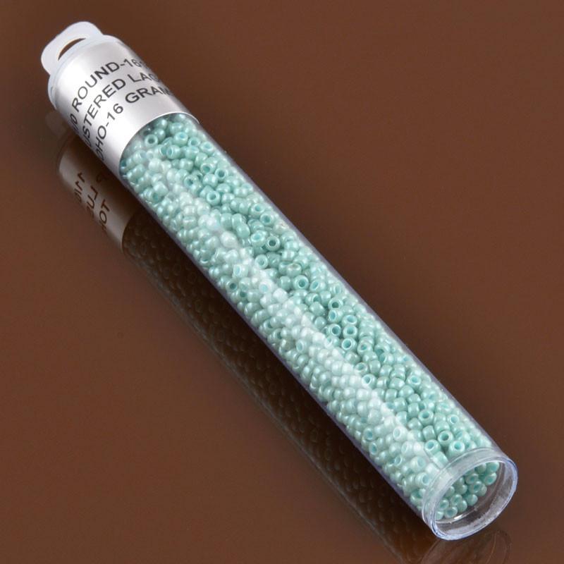 Seed Beads-11/0 Round-1611 Opaque Lustered Lagoon-Toho